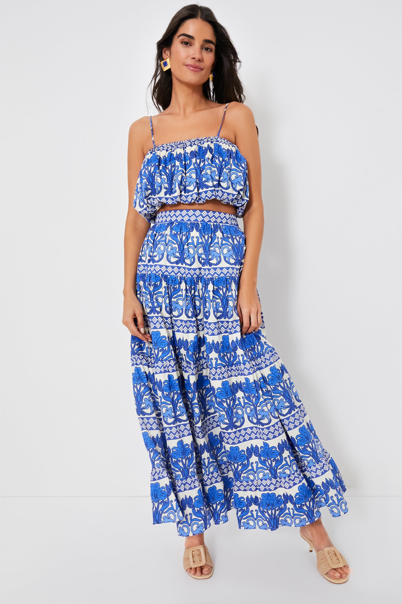 Blue Monkey San Andres Skirt - Stylish Women's Floral Print Bohemian Maxi Skirt for Beach, Vacation & Summer Outfits