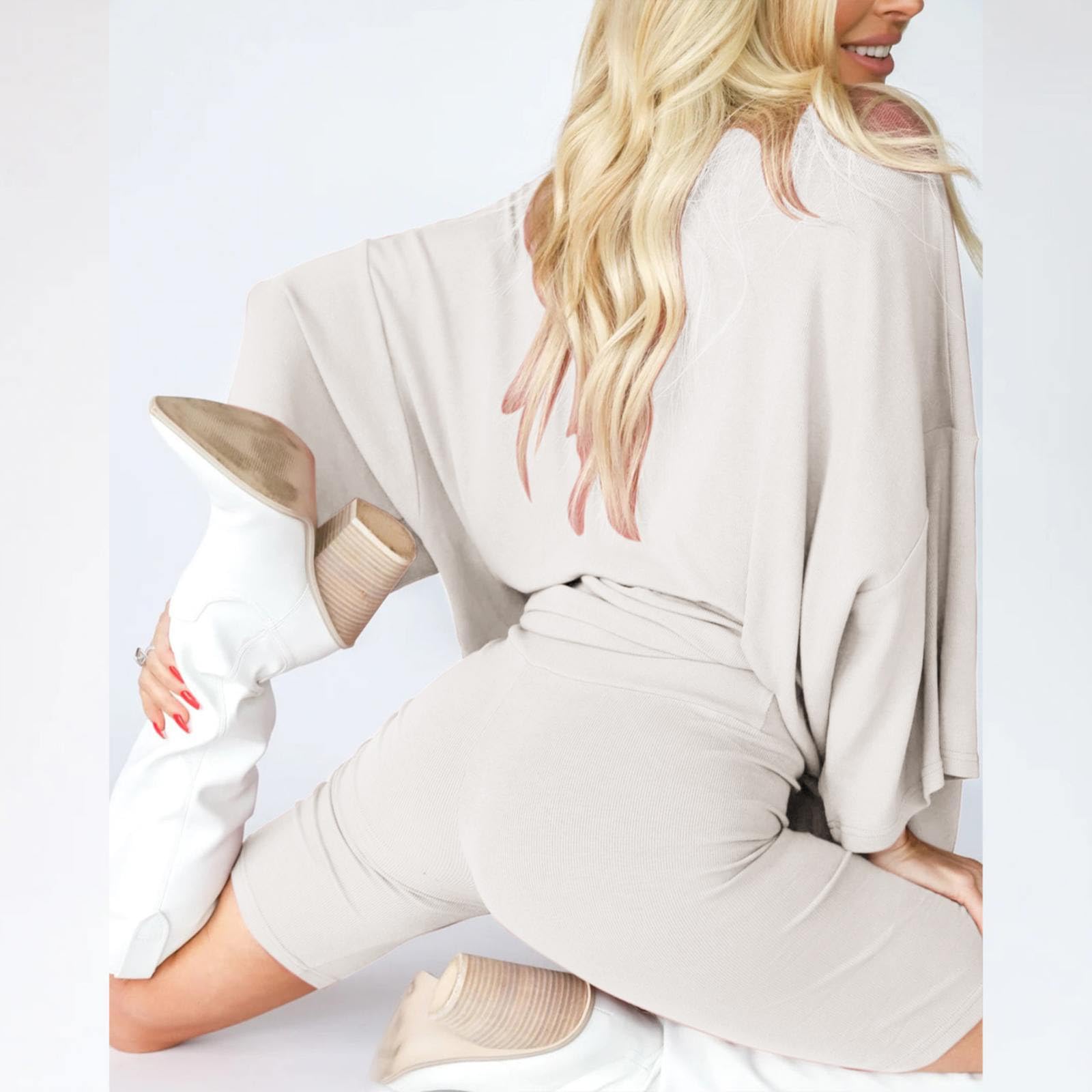 Sexy Women's 2-Piece Club Outfit Set - Long Sleeve Jacket with Thumb Holes & Shorts | Tati Westbrook Inspired Workout Set | Perfect for Nightclubs, Gym & Streetwear Fashion