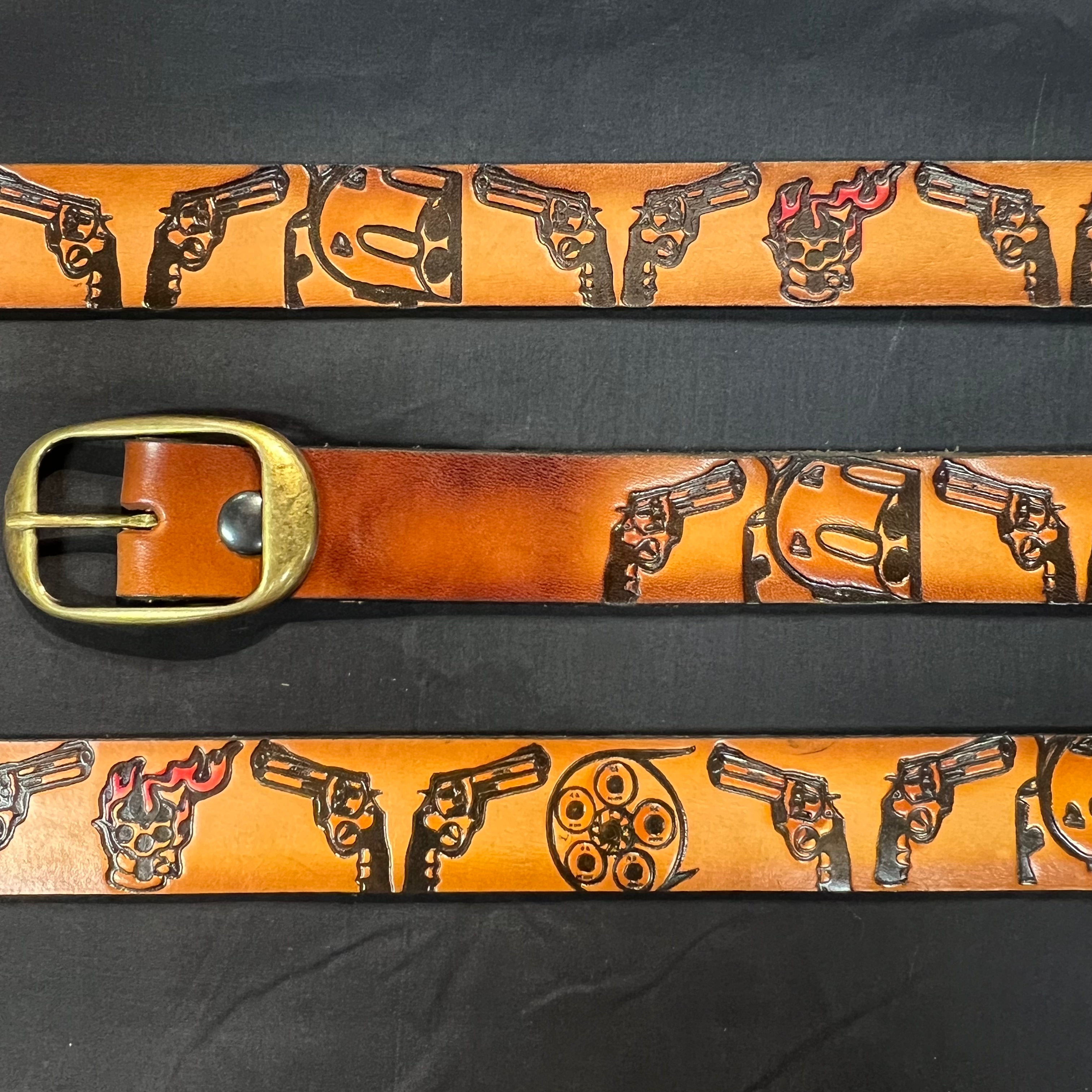 Magnum 44 Belt - Premium Leather Gun Belt for Concealed Carry & Outdoor Activities | Perfect for Hunting, Shooting Range & Everyday Wear