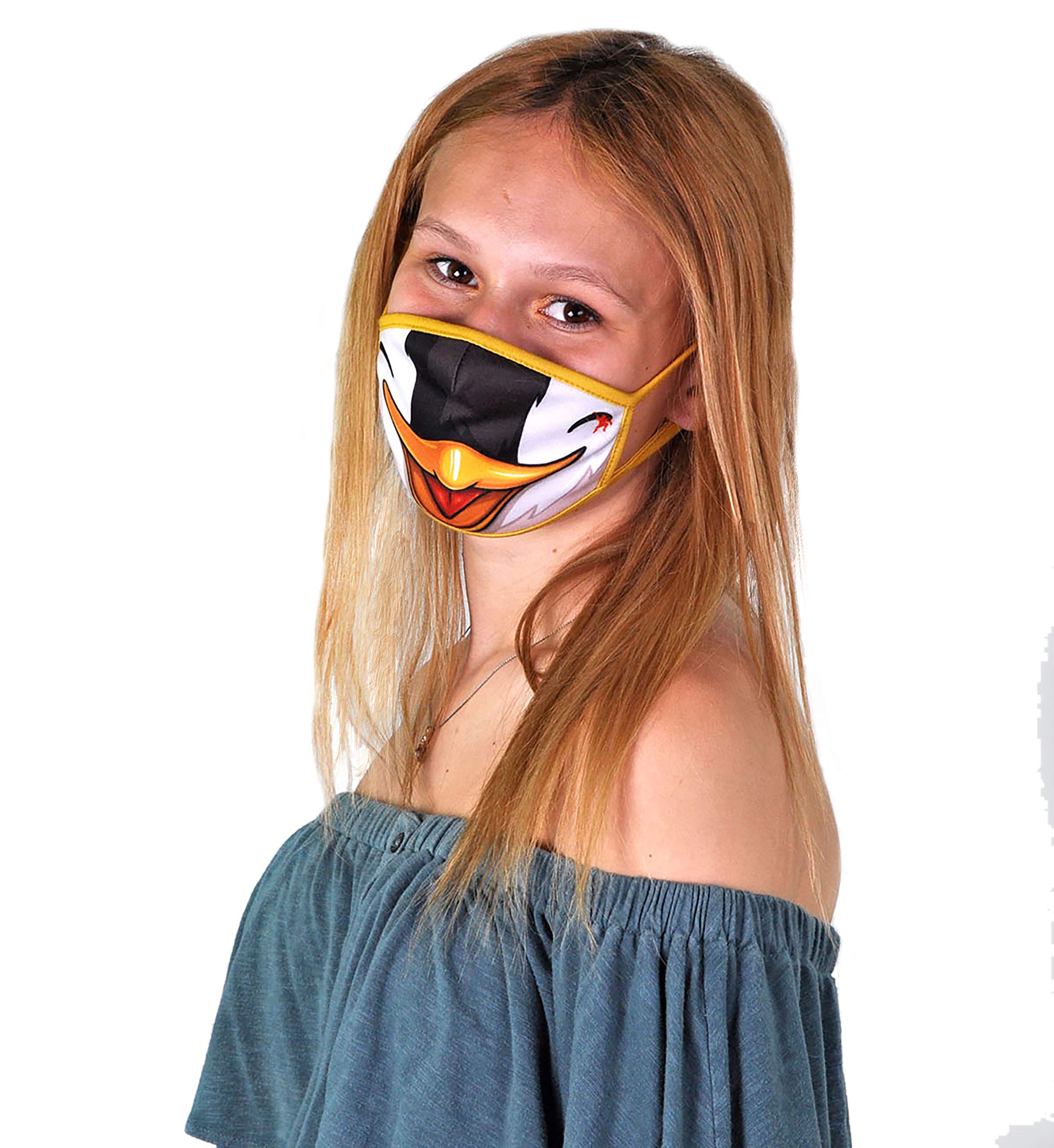 Wild Republic Wild Smiles Reusable Washable Half Face Mask - Breathable Comfort for Outdoor Activities, Travel & Daily Protection