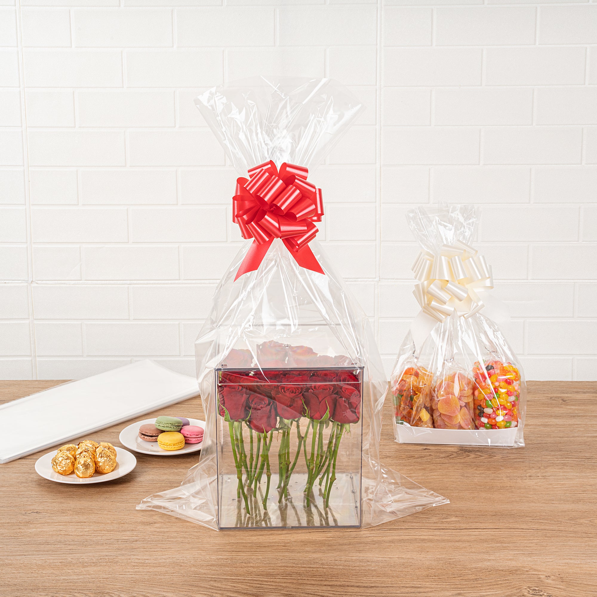 Clear Plastic Gift Basket Wrap Sheets - 18
