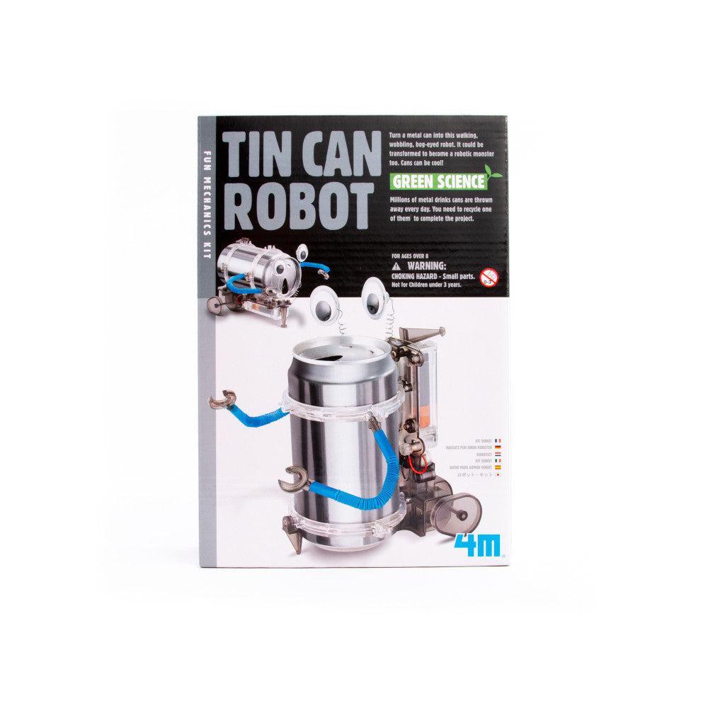 4M Tin Can Robot Science Kit - DIY STEM Robotics Project for Kids, Eco-Friendly Educational Toy for Science Exploration - Perfect for Classroom, Home & Science Fair Projects