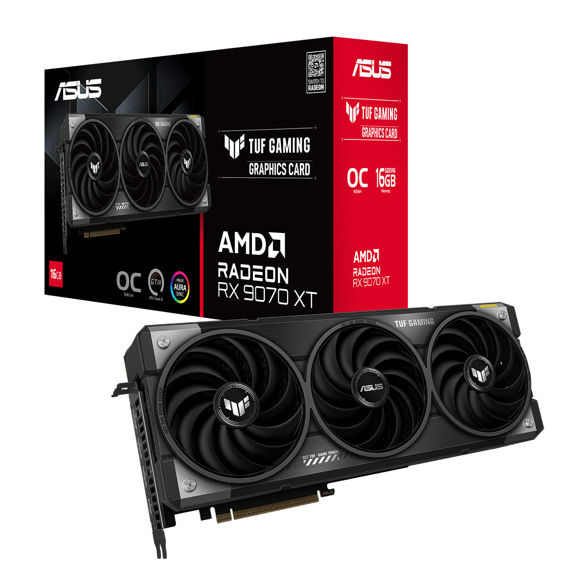 ASUS Radeon RX 9070 TUF GAMING OC 16GB GDDR6 Graphics Card - High Performance Gaming GPU for 4K Gaming, VR & Video Editing | Perfect for PC Builders & Content Creators