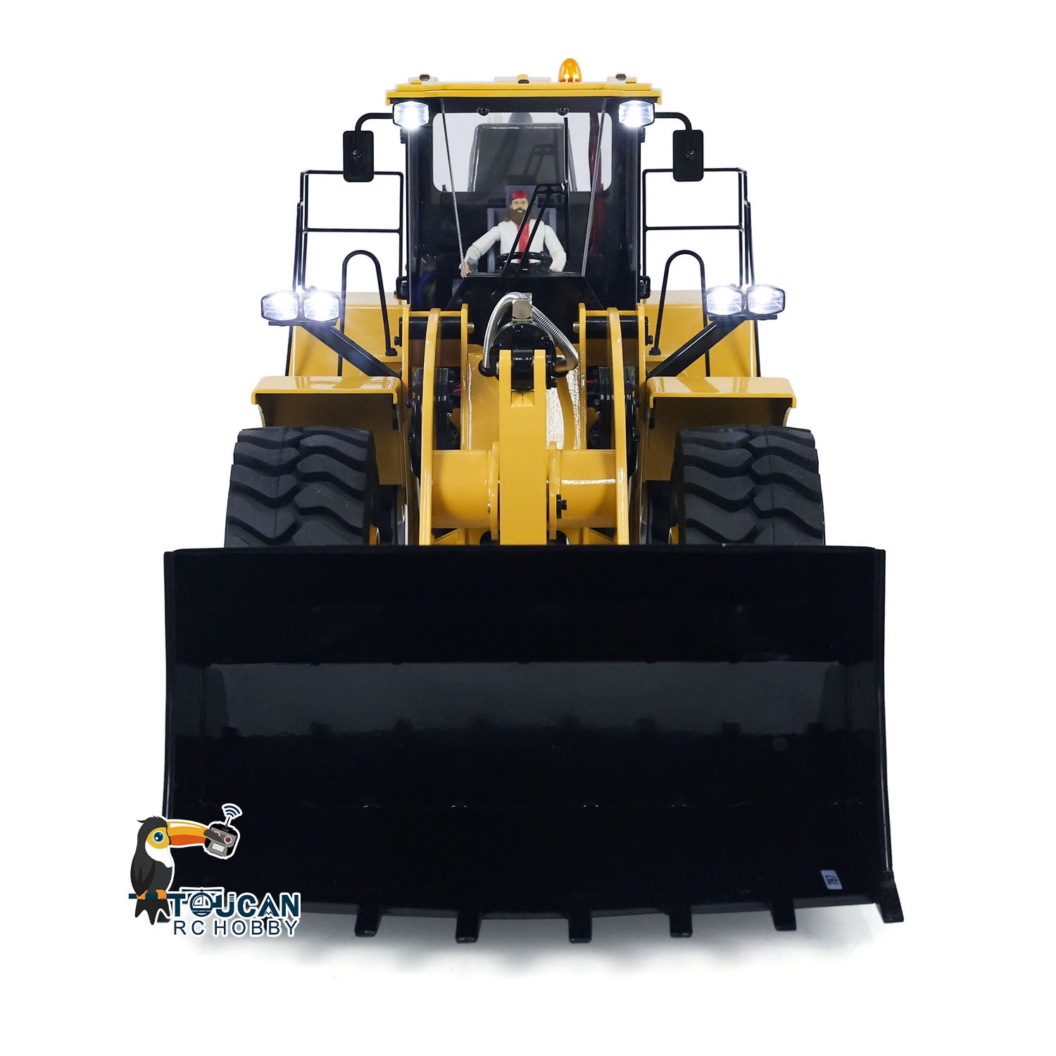 1/14 Scale Metal 470 Hydraulic RC Heavy Duty Loader - Remote Control Construction Vehicle with Smoke, Sound & Light - Fully Assembled Wheel Loader Model for Construction Enthusiasts & Collectors - Perfect for RC Hobbyists, Construction Simulation & Display Collections