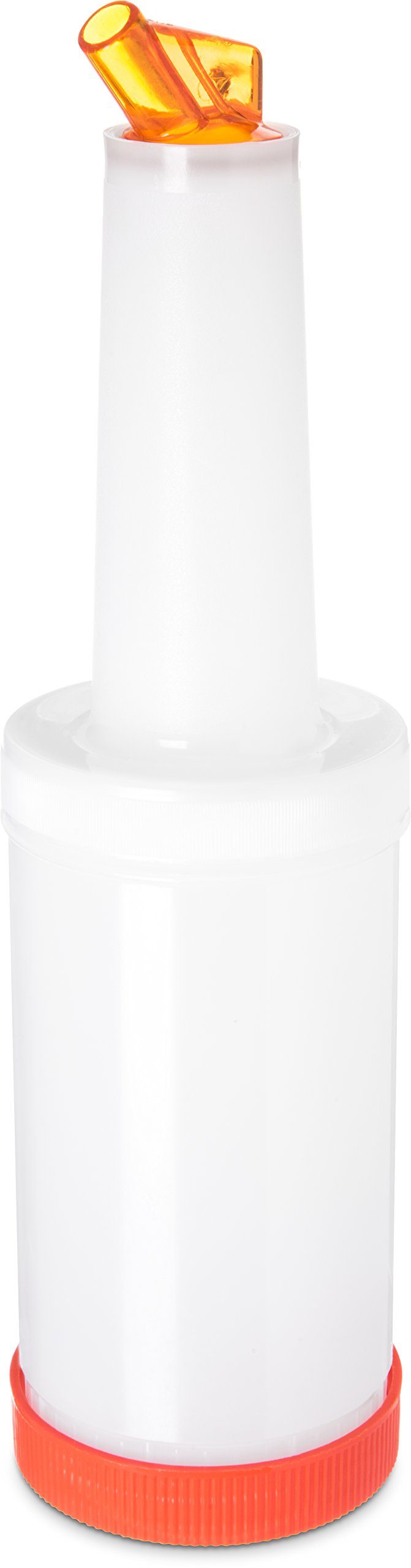 Carlisle FoodService Stor N' Pour Plastic Easy Pour Spout Set - 1 Quart Orange (Pack of 12) - Bar Supplies for Liquor Bottles, Juice Dispensers & Drink Mixing - Perfect for Bartending, Restaurants & Home Bars