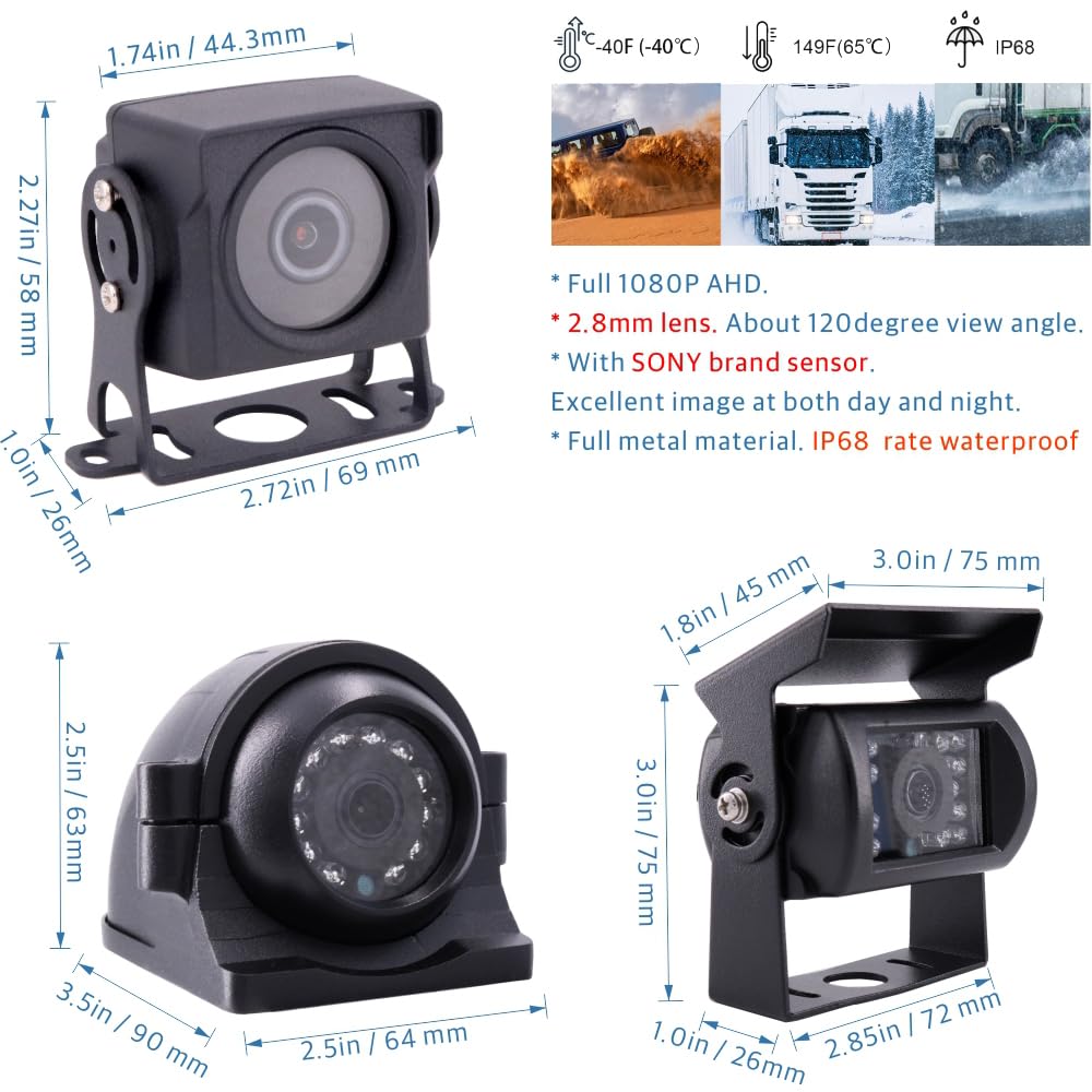 JOINLGO 4 Channel WiFi GPS 4G LTE 1080P Vehicle CCTV DVR Recorder Kit with 4 IP68 Cameras - Remote View on Mobile App & Web for Trucks, RVs, Buses, Vans & Fleet Management (Ideal for Commercial Vehicles, Security Monitoring & Driving Safety)