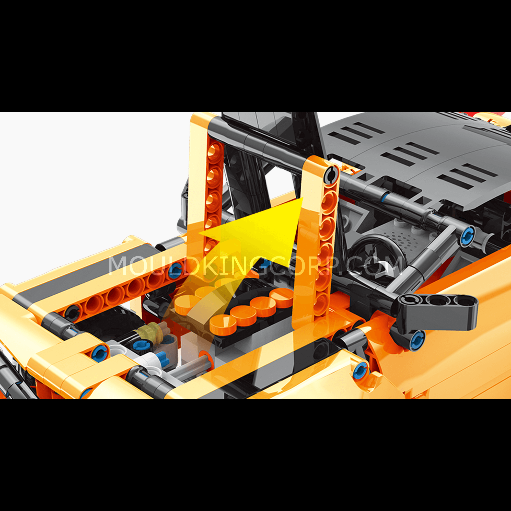 Mould King 15006 Challenger Remote Control Car Building Blocks Set - 545 PCS STEM Toy for Kids & Adults | Perfect for RC Racing, Collecting & DIY Model Building Projects