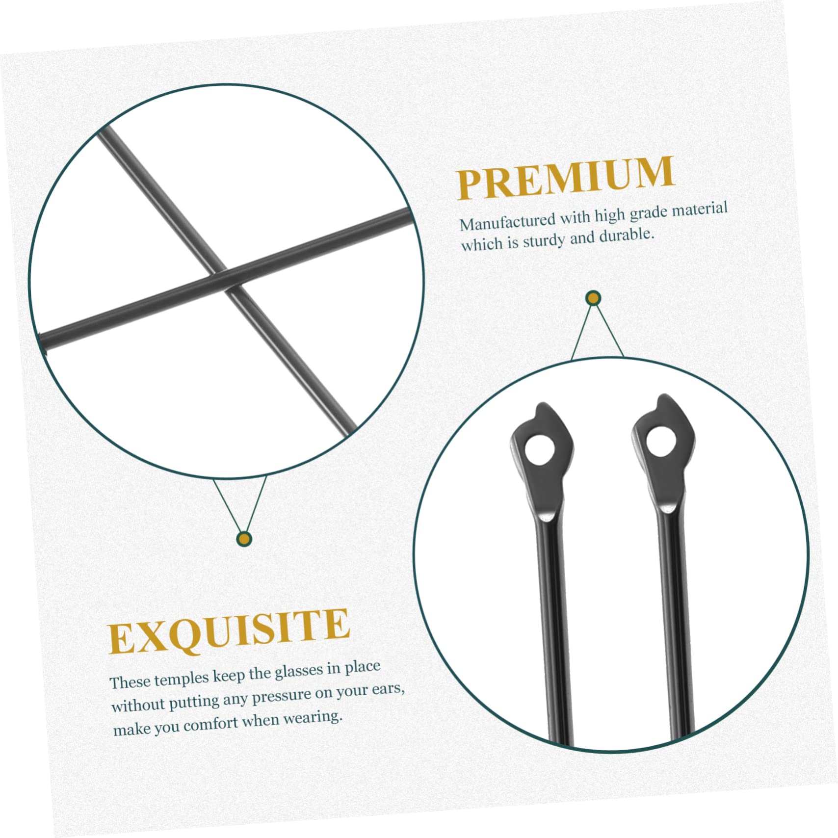 iBasenice 2 Pairs Silicone Glasses Arm Holders - Anti-Slip Eyeglass Leg Grips & Frame Screws Replacement Kit for Broken Glasses Repair (Home, Office, Reading, Outdoor Activities)