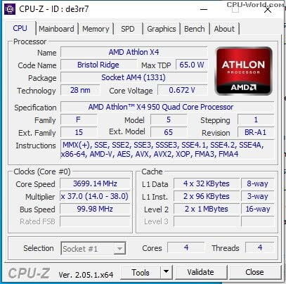 AMD X4 950 Quad-Core Desktop Processor 3.5GHz 4-Core 4-Thread 65W AM4 Socket CPU - Perfect for Gaming, Office Work & Home Computing