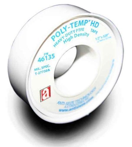 Anti-Seize Technology 46270 PTFE Tape - Poly-Temp XHD Extra Heavy Duty Thread Seal Tape (20-Pack) for Plumbing, Pipe Fittings & High-Temperature Applications