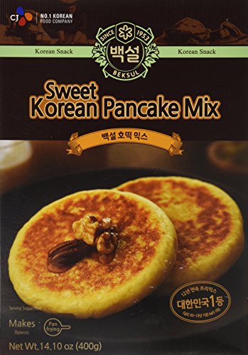 Beksul Korean Sweet Pancake Mix - Hotteok (14.10 oz) Original Flavor - 1 Pack - Perfect for Breakfast, Snacks & Korean Street Food Experience