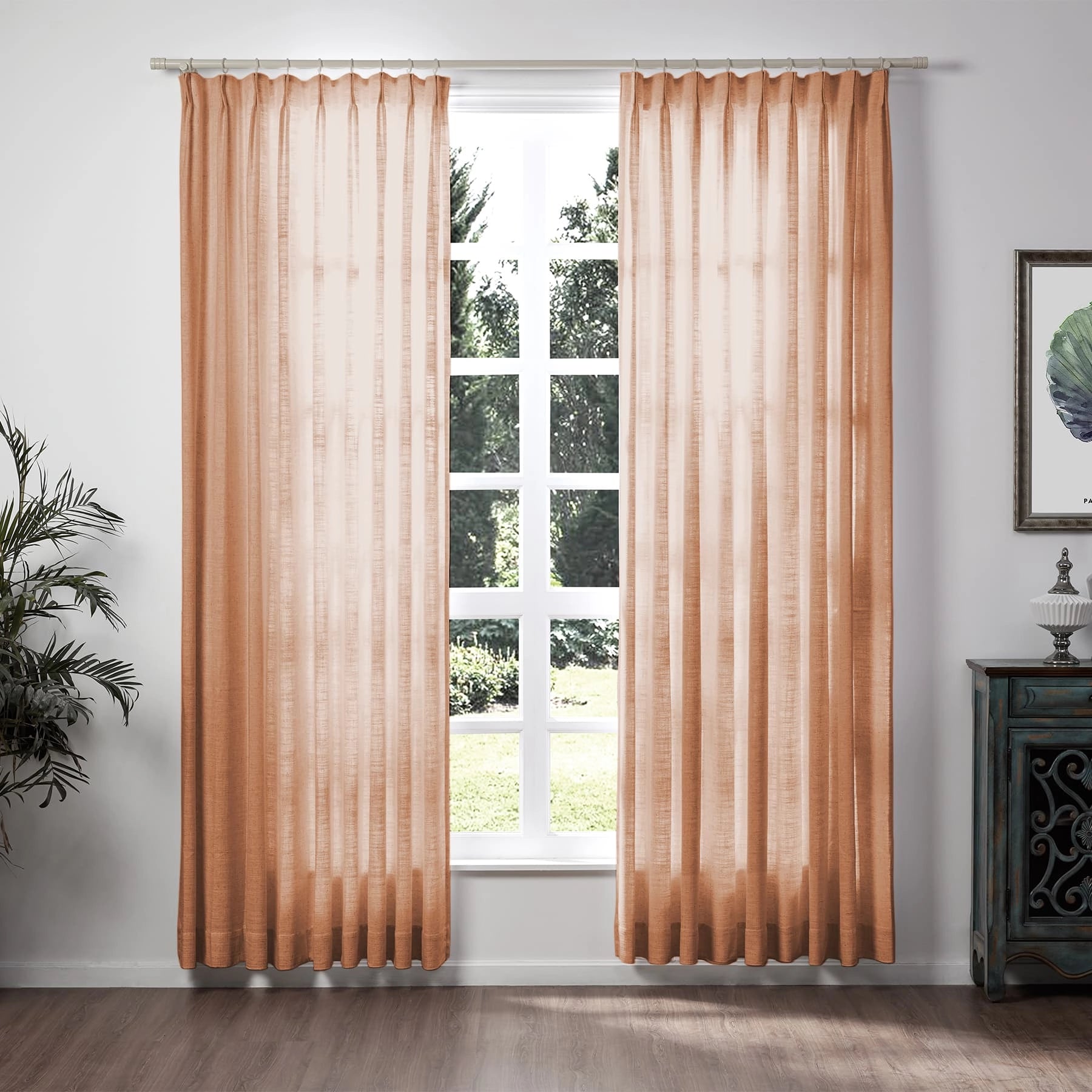 Liz Loft Extra Long Pleated Curtains - 84 Inch Length Blackout Drapes for Living Room & Bedroom | Thermal Insulated Window Treatments for Home Decor
