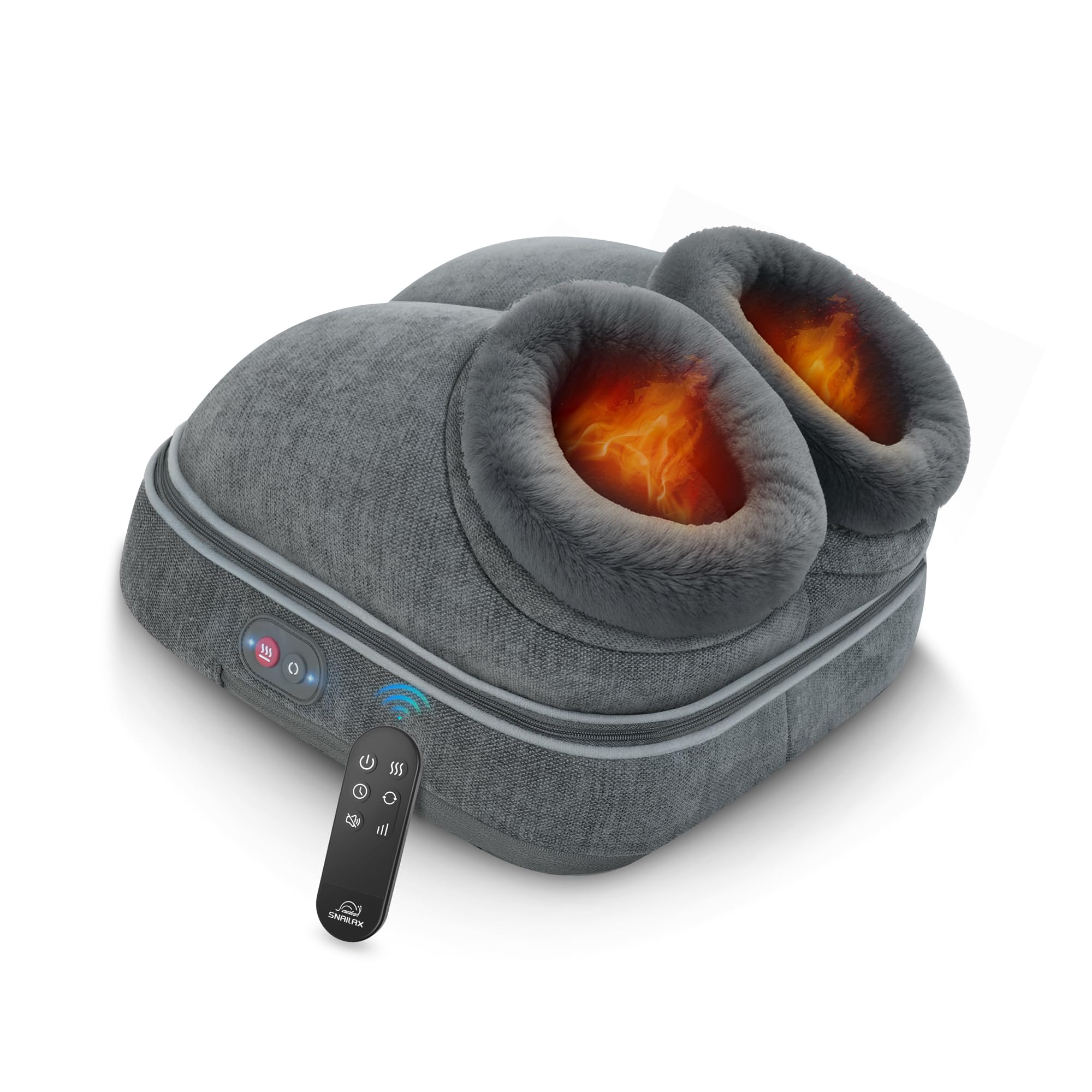 Snailax Shiatsu Foot Massager with Heat and Remote Control - Electric Foot Massager Machine for Feet and Back Pain Relief - Perfect Under Desk Foot Warmer for Men & Women - Ideal Gift for Home, Office, and Relaxation Therapy