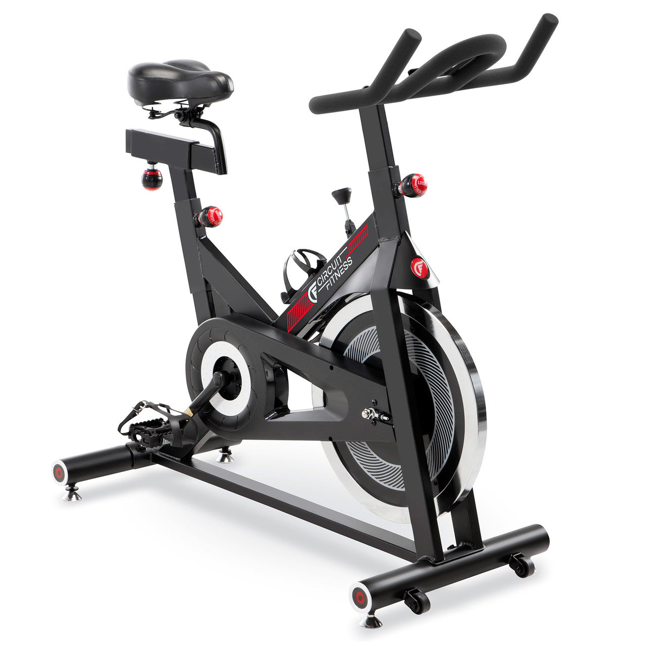 Circuit Fitness AMZ 948BK BT Indoor Cycling Bike - 30 lbs Flywheel, Bluetooth Connectivity, Adjustable Resistance | Perfect for Home Gym, Cardio Workouts & Spin Classes