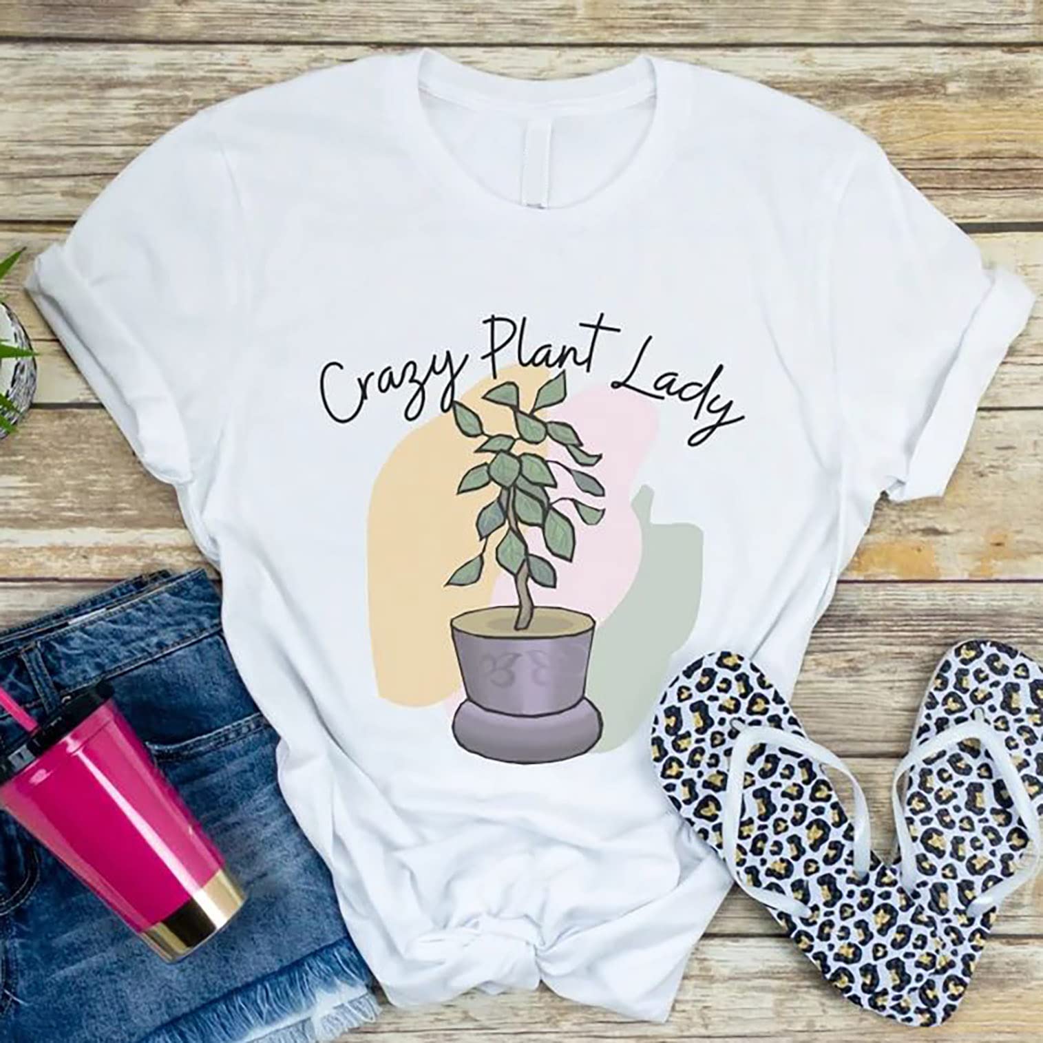 Funny Crazy Plant Lady T-Shirt - Perfect Birthday Gift for Plant Lovers, Plant Mama & Gardening Enthusiasts - Great for Women's Gardening Clubs, Plant-Themed Parties & Eco-Friendly Fashion