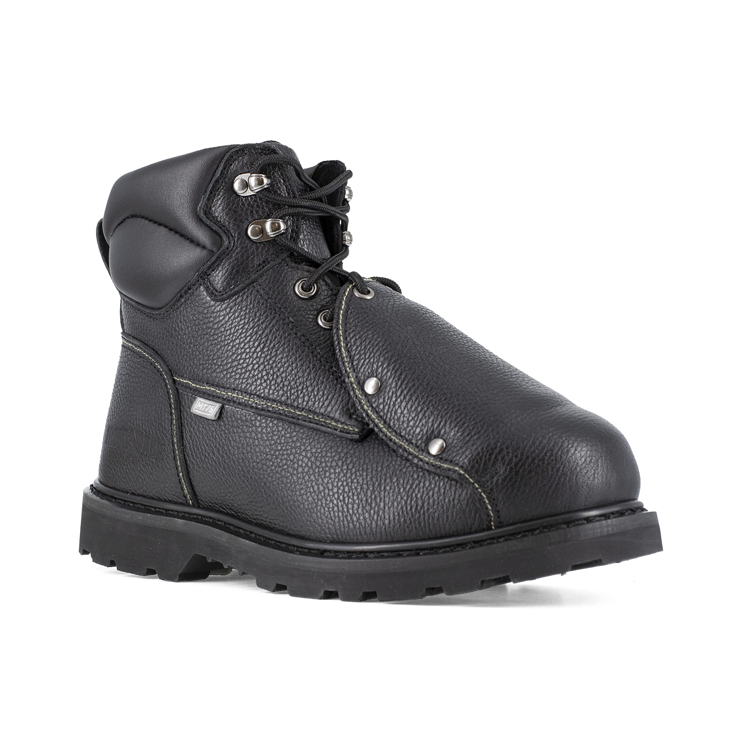 Iron Age Men's Groundbreaker 6-Inch Steel Toe Work Boots - Electrical Hazard & Metatarsal Guard Safety Shoes for Construction, Warehouse & Outdoor Work - Black