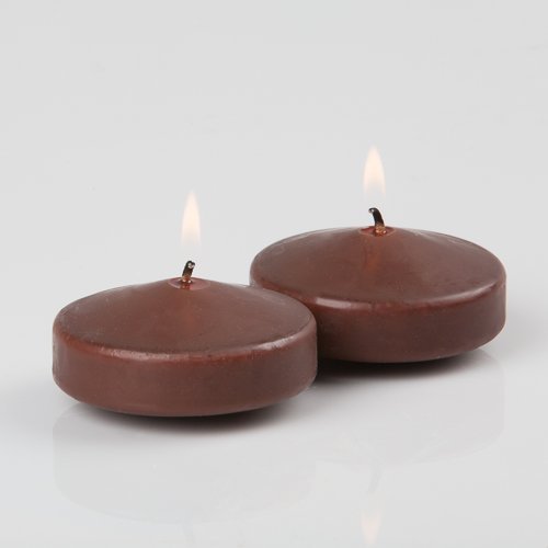 72 Pack Brown Richland Floating Candles 3 Inch - Elegant Water Decor for Weddings, Pools, Spa & Home Centerpieces