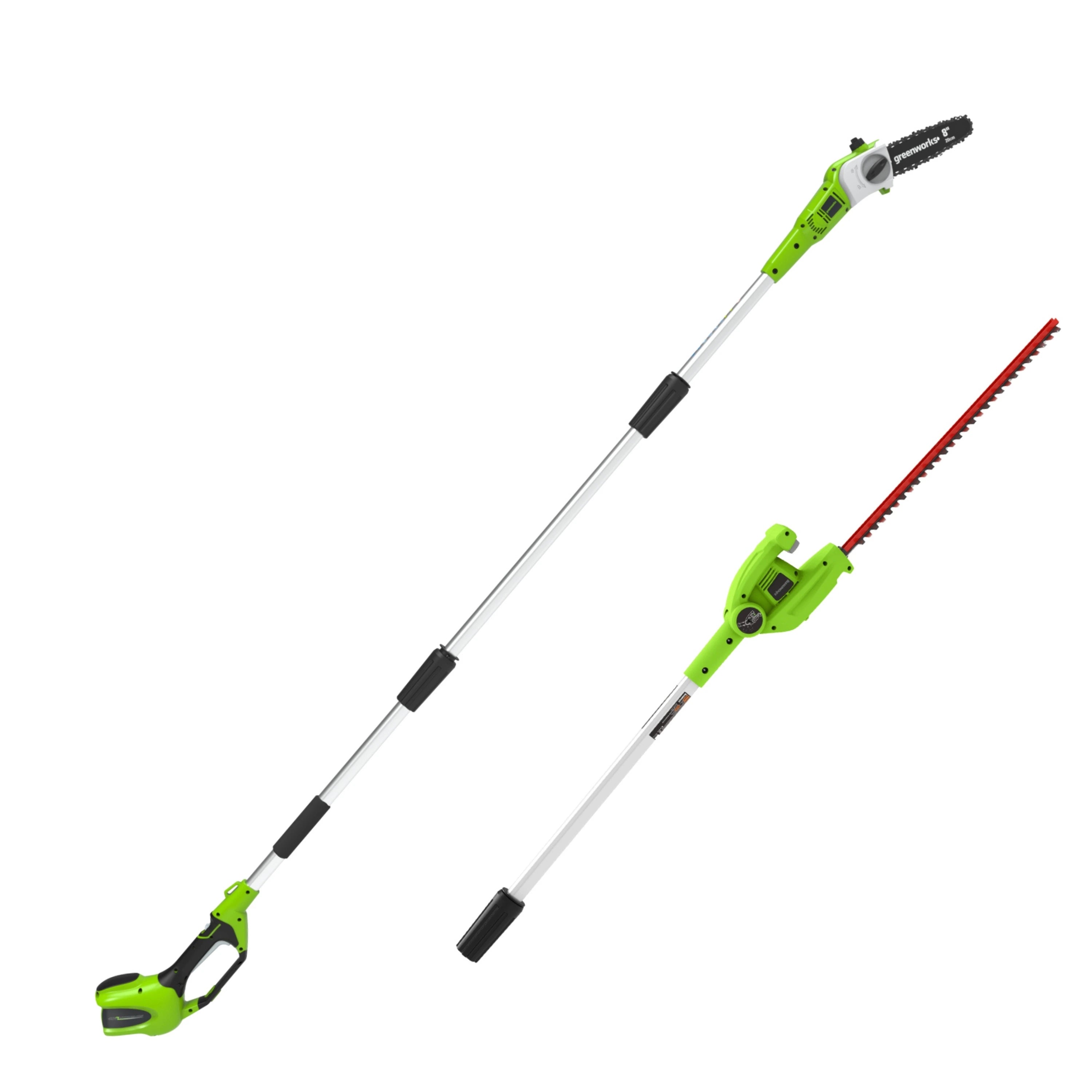 40V Cordless Pole Saw with Hedge Trimmer Attachment - 8-Inch Cutting Bar, Lightweight & Powerful - Perfect for Tree Trimming, Landscaping, and Yard Maintenance (Tool Only)