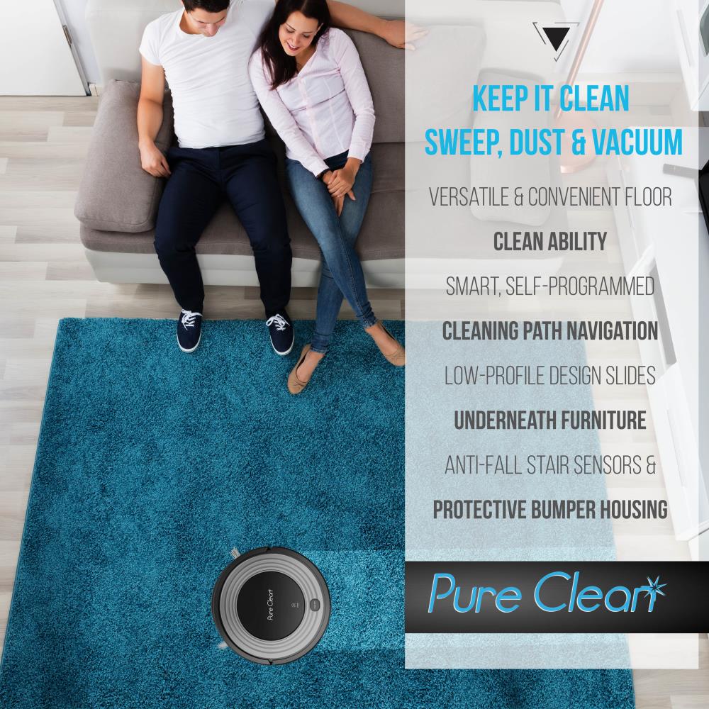 PureClean Smart Robot Vacuum Cleaner with Wi-Fi, Self-Charging, 1500Pa Strong Suction for Hardwood Floors & Carpets - Perfect for Pet Hair, Dust & Daily Home Cleaning