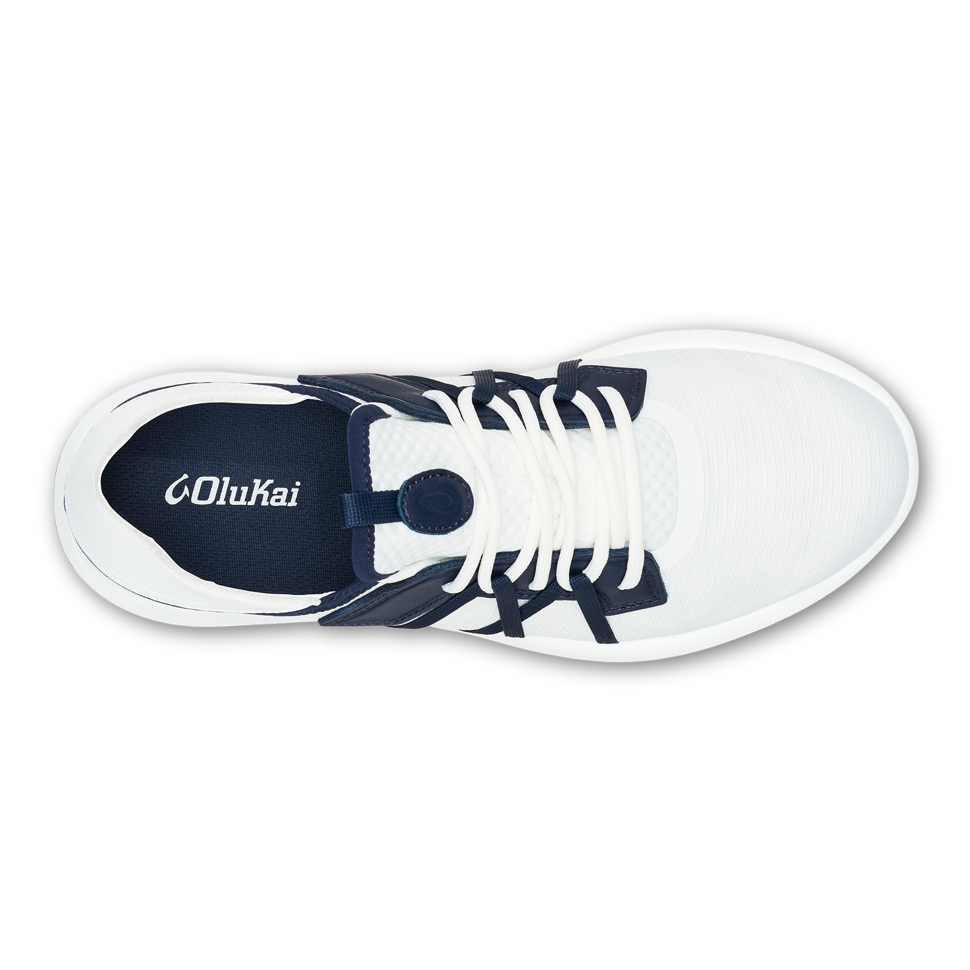 Manele Bright White & Mood Indigo Women's Sandals - Comfortable Summer Beach Flip Flops for Outdoor, Vacation, and Casual Wear