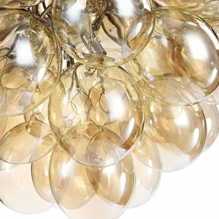 Balbo Modern Center Ceiling Light - Cognac & Smoky Glass Shade, IP20 Rated for Indoor Use - Perfect for Living Room, Bedroom, or Dining Area Lighting