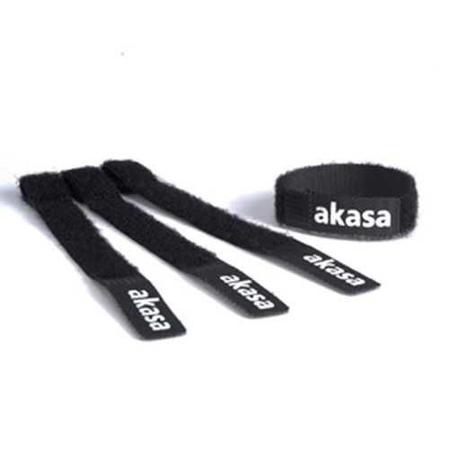 Akasa AK-TK-02 Nylon Cable Organizer Kit - Wire Management for Home & Office - Perfect for Desks, TVs, and Electronics Cable Tidy