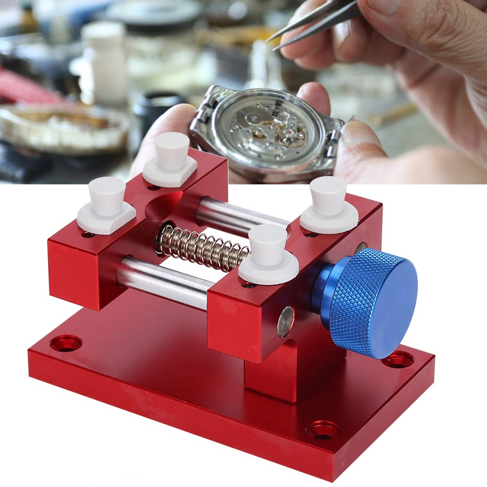 Adjustable Metal Watch Case Holder - 80mm Opening for Watch Repair & Strap Removal - Watchmaker Tool
