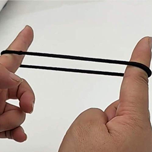 FAMEZA 100Pcs Black Rubber Hair Ties - 4mm Elastic Ponytail Holders for Women & Girls - Perfect for Gym, Work, School & Everyday Hairstyles