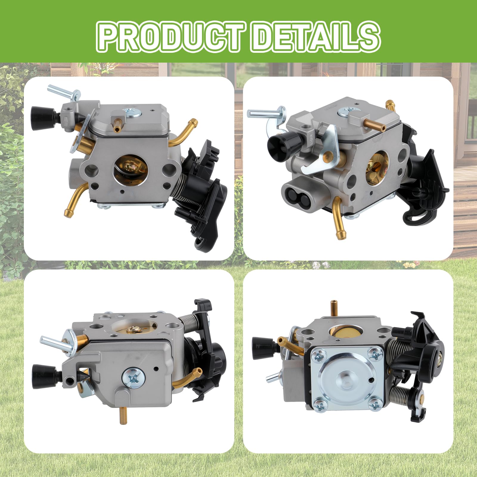 Husqvarna 445 450 445e Chainsaw Carburetor Replacement (544080803) - Compatible with 544082301 & 506450401 - Includes Air Filter & Intake Manifold - Perfect for Chainsaw Repair & Maintenance