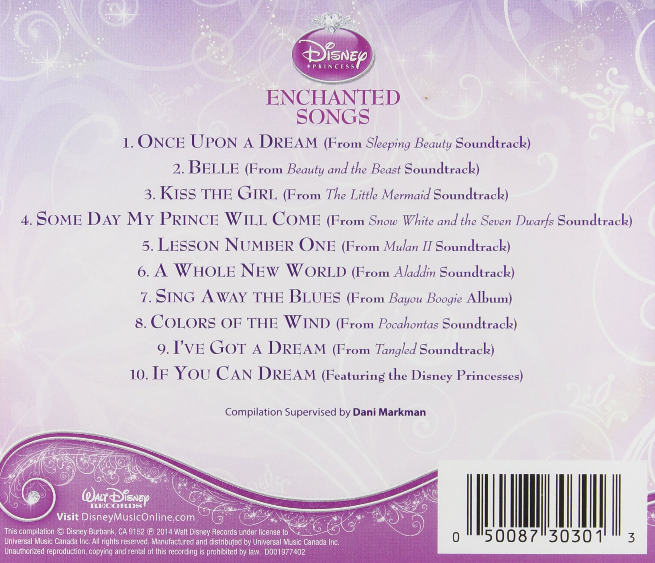 Disney Princess Enchanted Songs Album - Official Canadian Edition | Magical Music Collection for Kids' Parties, Bedtime & Family Fun