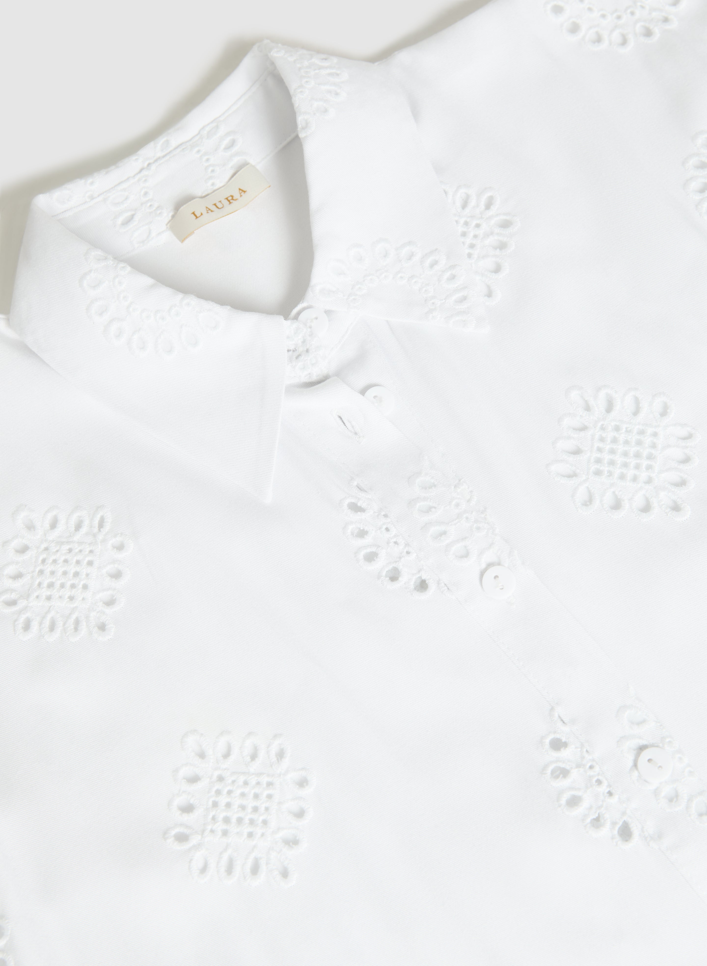 Embroidered Button Down Blouse for Women - Elegant Floral Print Casual Shirt - Perfect for Office, Date Night & Spring Outfits