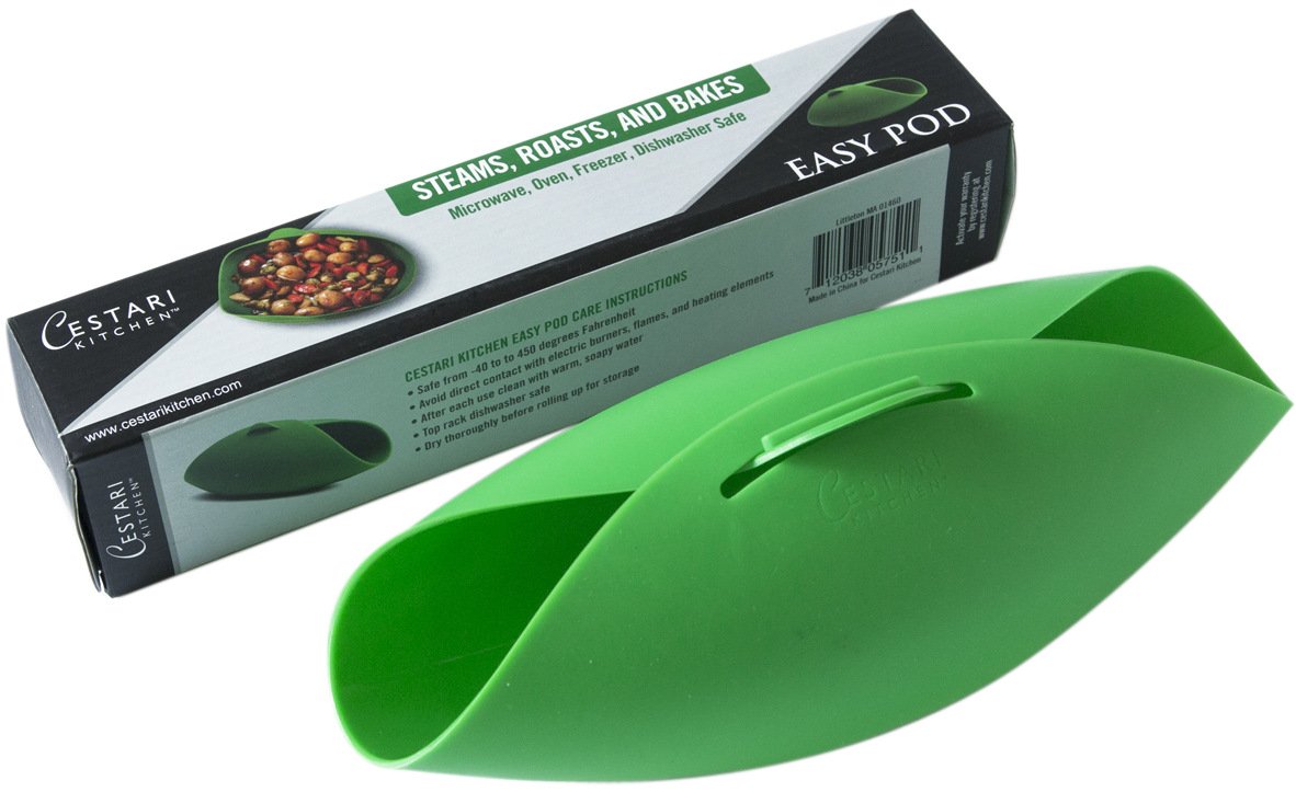 BPA-Free Microwave Vegetable Steamer & Egg Cooker | Multi-Function Microwave Cookware for Fish, Bread & Roasting | Cestari Kitchen Easy Pod (Jade Green) | Perfect for Quick Meals, Healthy Cooking & Small Kitchen Spaces