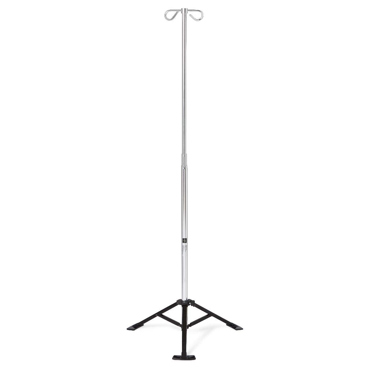 Medline Adjustable IV Pole for Home Healthcare - Sturdy & Portable IV Stand for Infusion Therapy, Hydration, and Medical Treatments - Perfect for Home Use, Hospitals, and Clinics