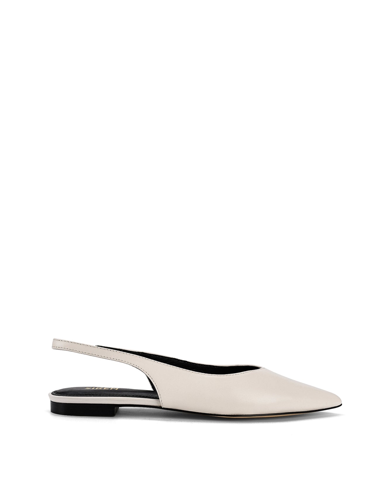 Lorie Slingback Flats - Women's Comfortable Leather Ballet Shoes in Chalk White | Perfect for Office, Wedding & Casual Outfits
