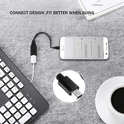Micro USB to OTG Adapter for Samsung Galaxy S5 - On-The-Go Connection Kit with Cable (Black) | Perfect for Data Transfer, Charging & Connecting USB Devices to Your Phone