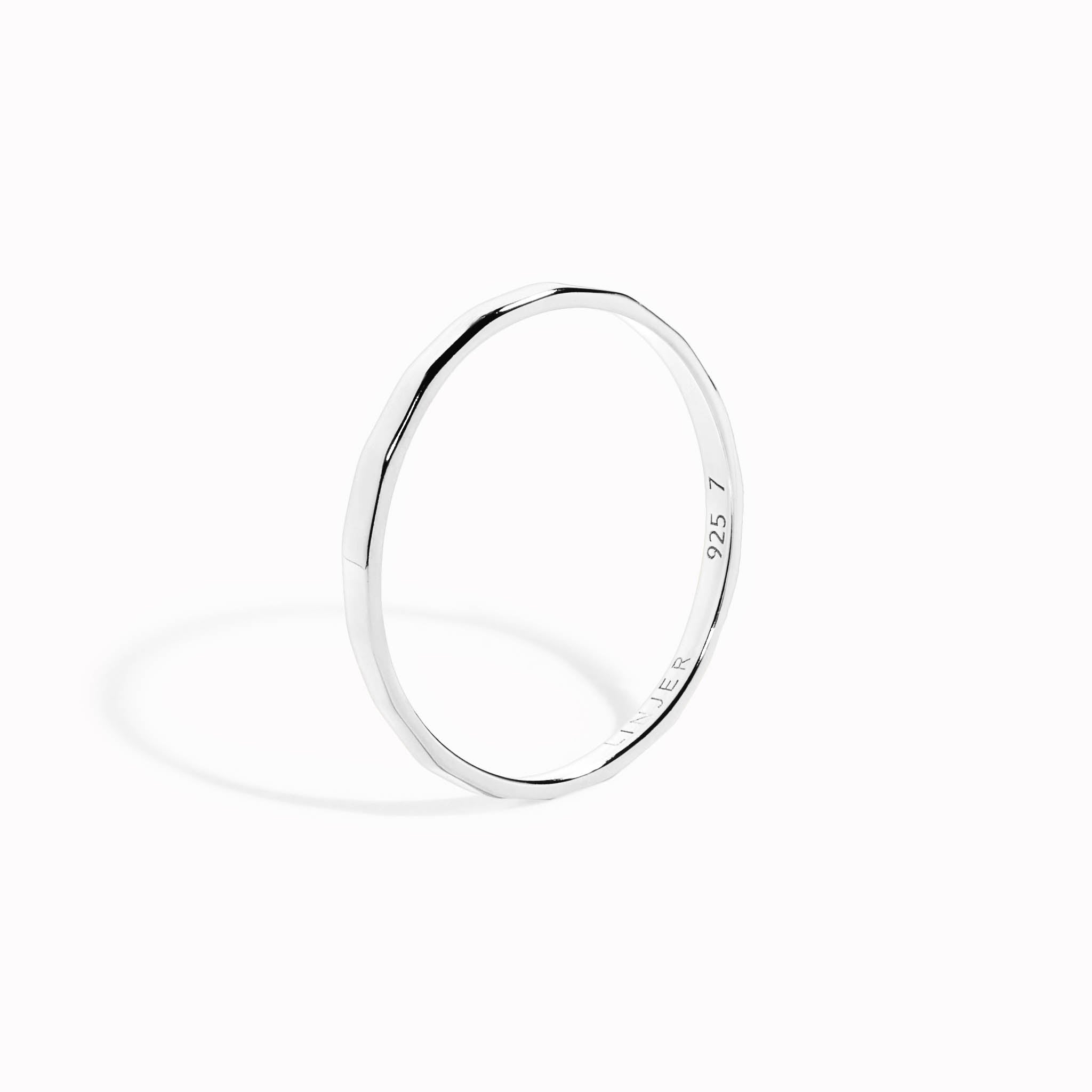 Lita Silver Stacking Ring - Dainty Adjustable Minimalist Band for Women - Perfect for Layering, Everyday Wear & Gift Giving