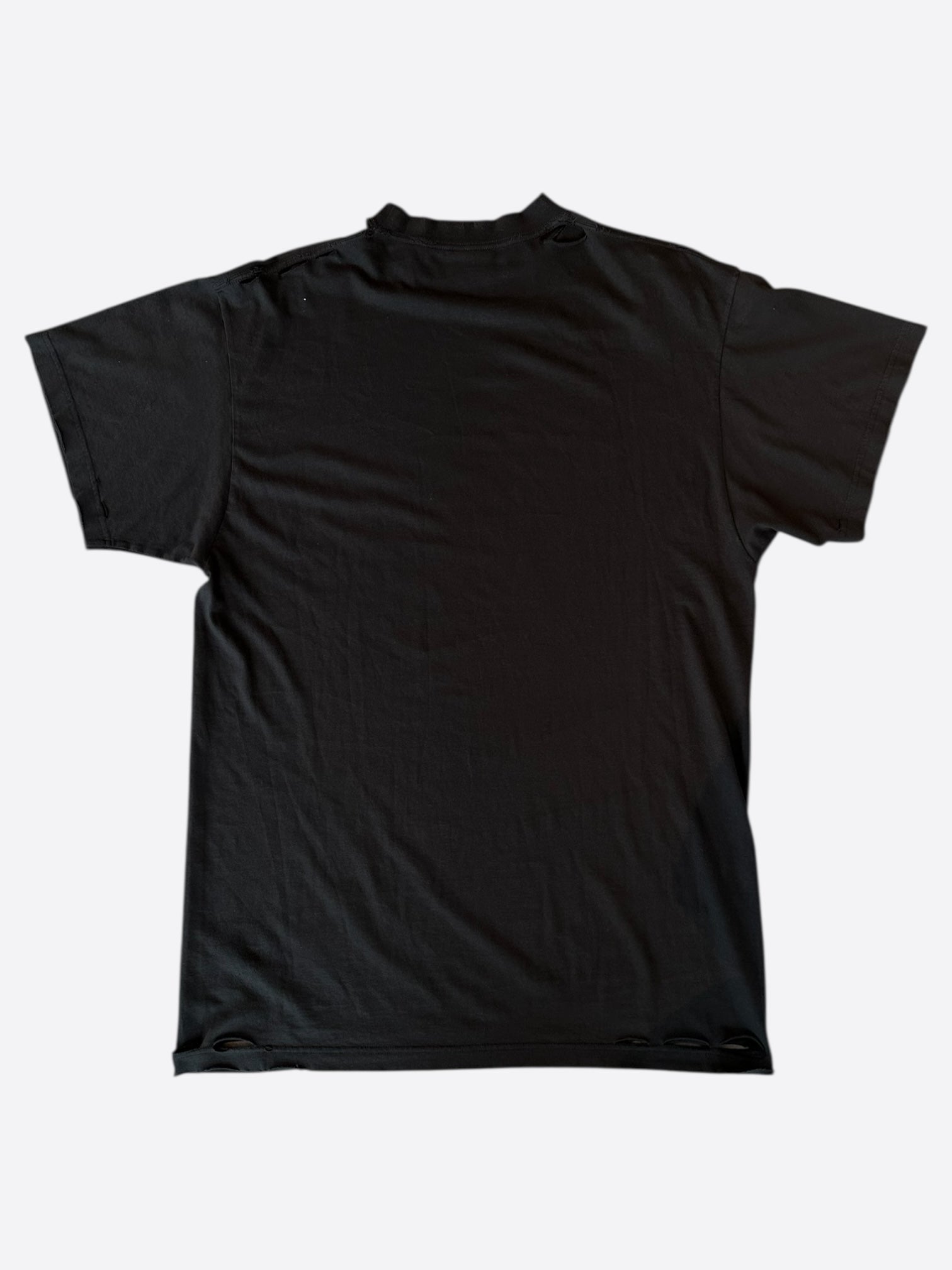 Balenciaga Black & White Eyechart Graphic T-Shirt - Stylish Casual Streetwear for Men & Women | Perfect for Everyday Wear & Fashion Outfits