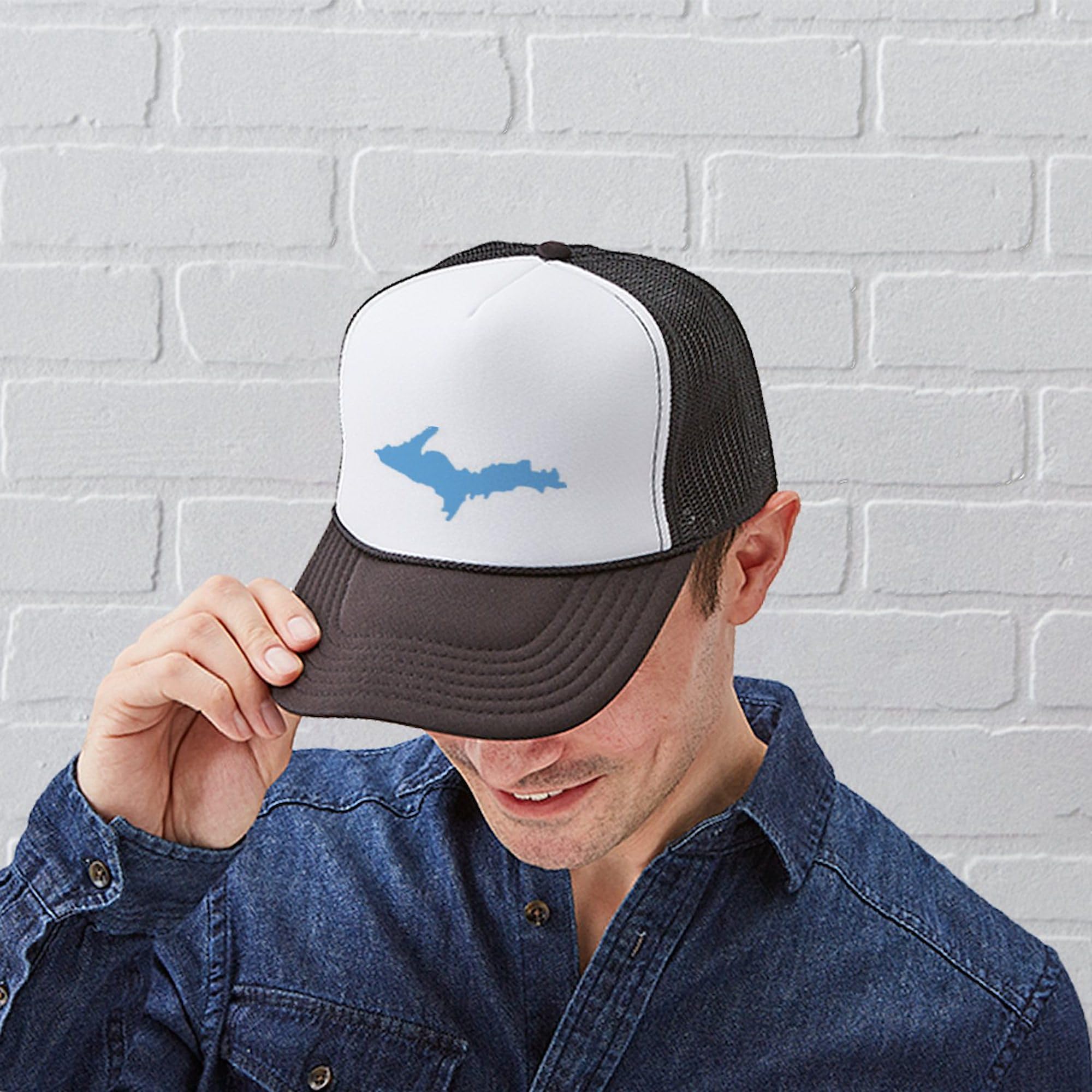 Adjustable Snapback Trucker Hat - Blue UP Design | Comfortable & Stylish for Outdoor Activities, Sports, and Casual Wear