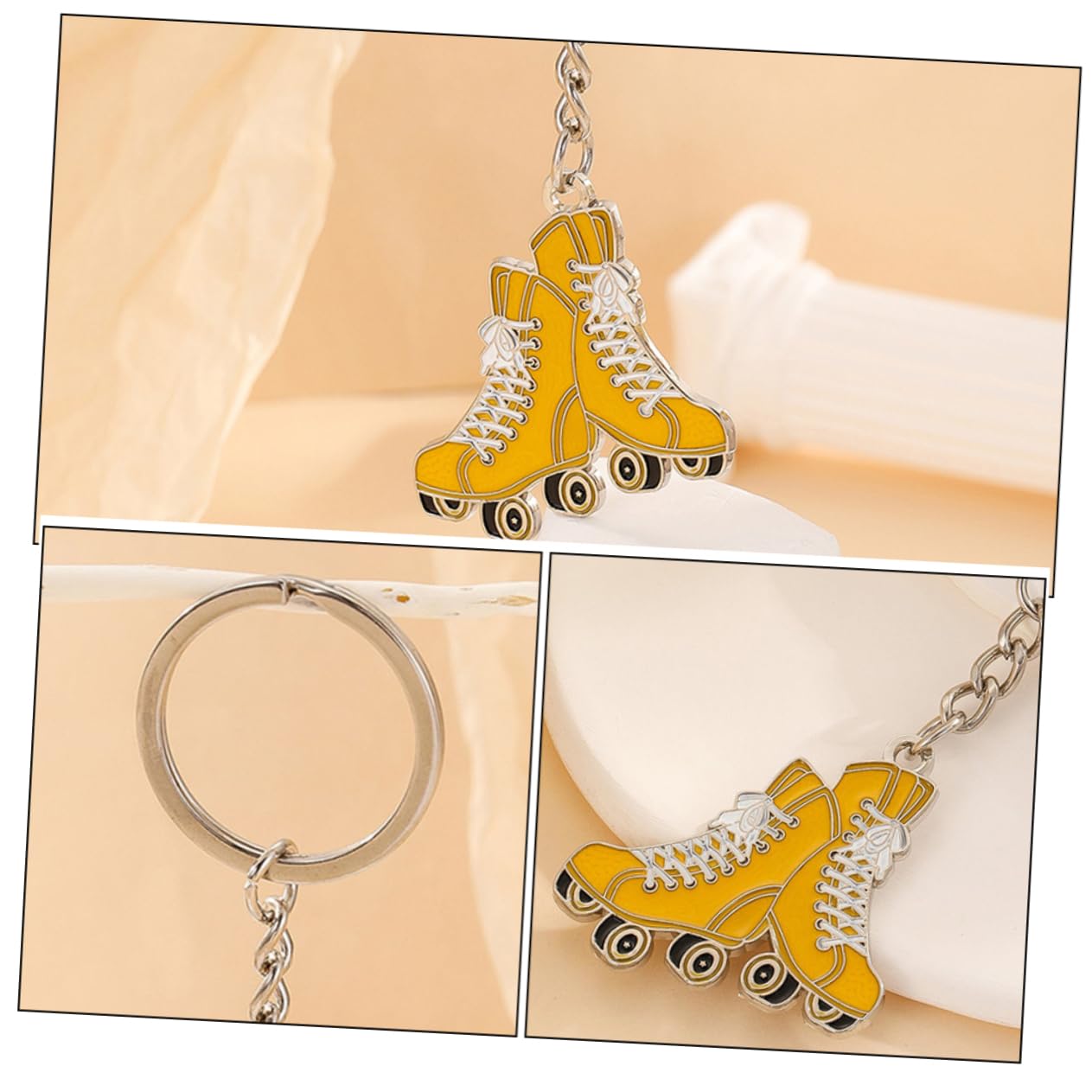 FOYTOKI Cute Skates & Shoe Keychain Set - Fashion Keyring Pendant for Bags, Backpacks, Keys & Gifts - Perfect for Everyday Use, School, Office & Travel Accessories