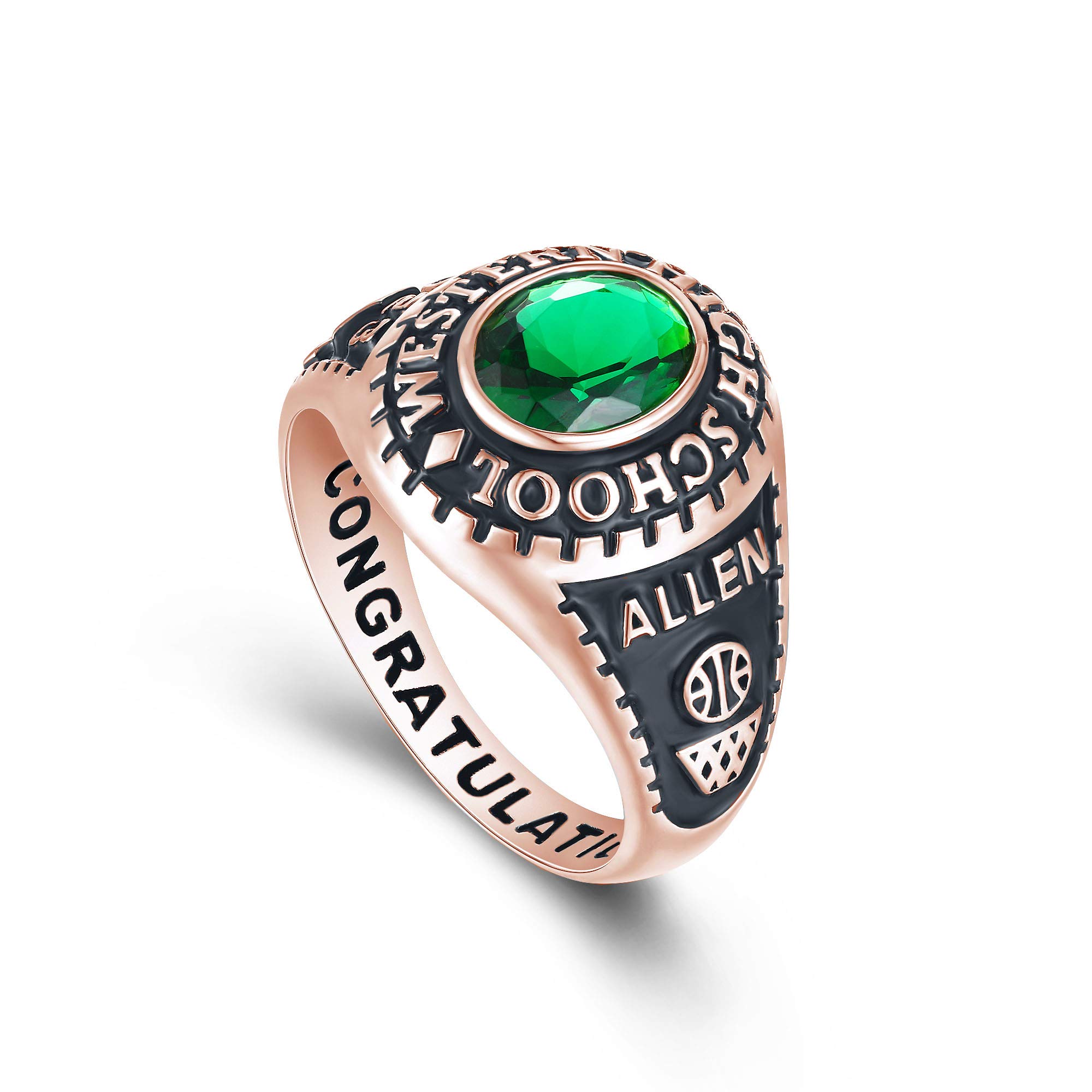 Authentic PJM Mementos USA Premium Class Ring for Men – 925 Sterling Silver or 10KT Gold Custom Graduation Ring – Personalized High School, College & University Rings – Perfect Graduation Gift for Him – Ideal for Commencement Ceremonies, Alumni Events & Special Milestones