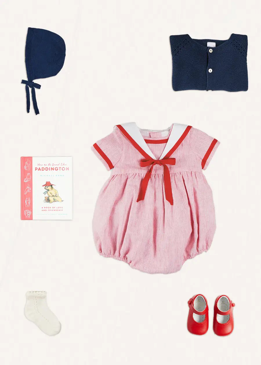 Adorable Striped Romper for Baby Girls - Soft Cotton Jumpsuit with Snap Buttons | Perfect for Playdates, Photo Shoots & Everyday Outfits
