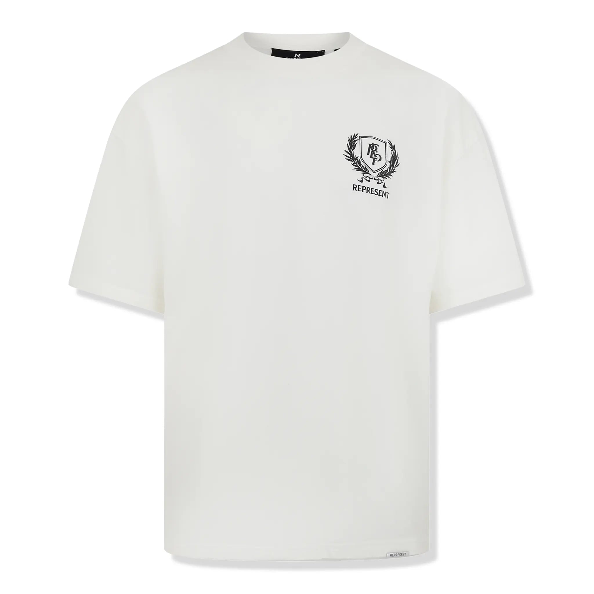 Crest White T-Shirt for Men - Premium Cotton Crew Neck Tee - Casual & Streetwear Style - Perfect for Everyday Wear, Gym, and Outings
