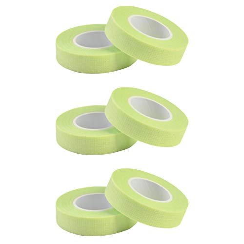 Lurrose 6 Rolls Eyelash Extension Tape - Hypoallergenic Lash Adhesive Tape for Professional Eyelash Isolation, Beauty Salon Supplies (Green) | Perfect for Lash Artists, DIY Home Use & Professional Eyelash Extensions