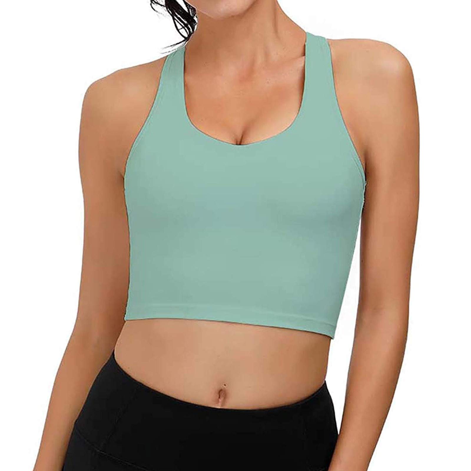 **Plus Size Sports Bras for Women - Padded Strappy Support Activewear for Yoga, Running & Fitness | High-Impact Workout & Everyday Comfort**
