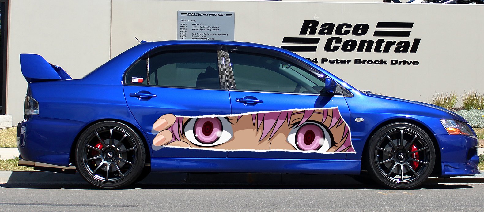 Anime Full Color Car Vinyl Wrap - Sexy Anime Car Decal Sticker for Vehicles (22