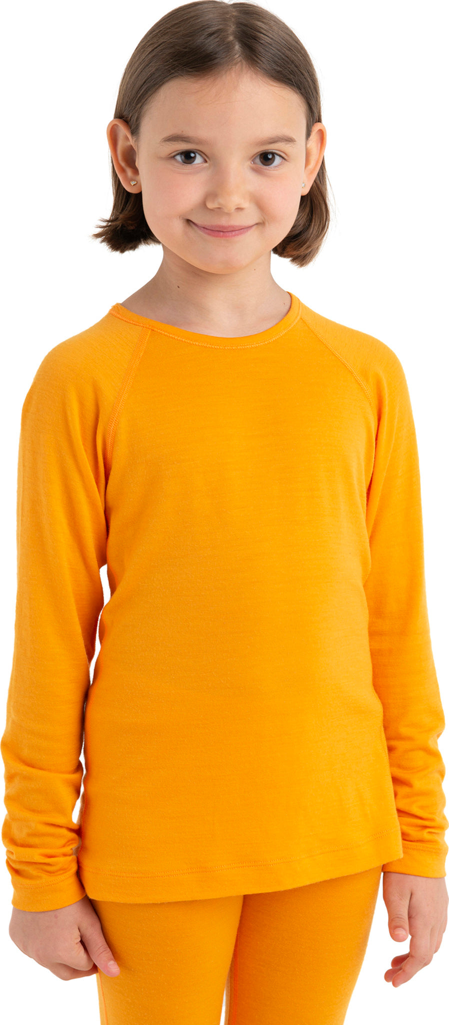 200 Oasis Merino Wool Long Sleeve Thermal Crew Neck Top for Kids - Warm Winter Base Layer for Outdoor Activities & Cold Weather