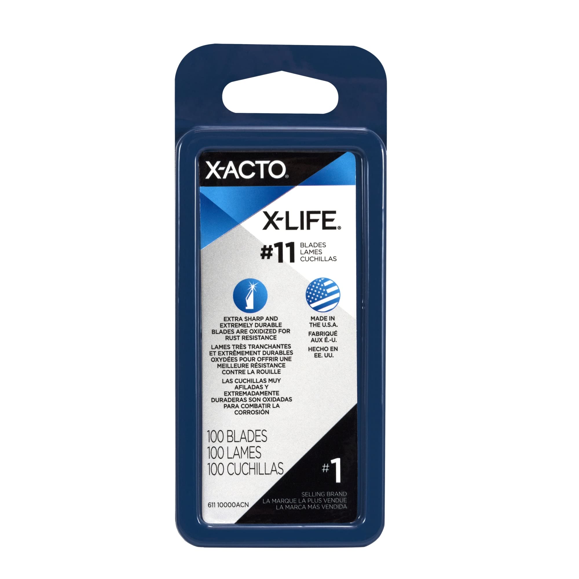 X-Acto® No. 11 Precision Knife Blades - 100 Pack for Crafting, Scrapbooking & DIY Projects - Sharp Replacement Blades for Hobbyists & Artists