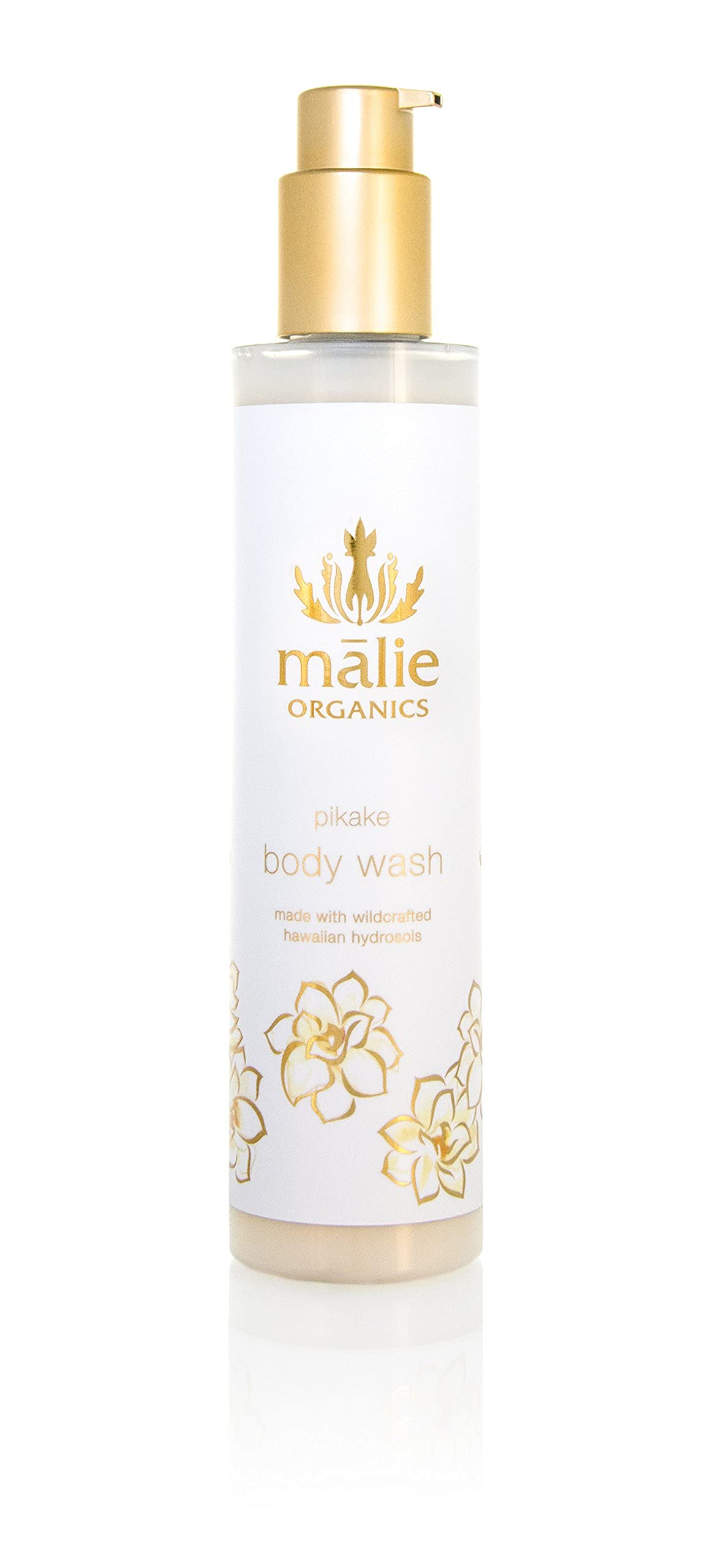 Malie Organics Pikake Fragrance Body Wash - 8.25oz (244ml) Hawaiian Floral Scent for Women & Men - Moisturizing Shower Gel for Dry Skin - Perfect for Spa, Relaxation & Gift Giving