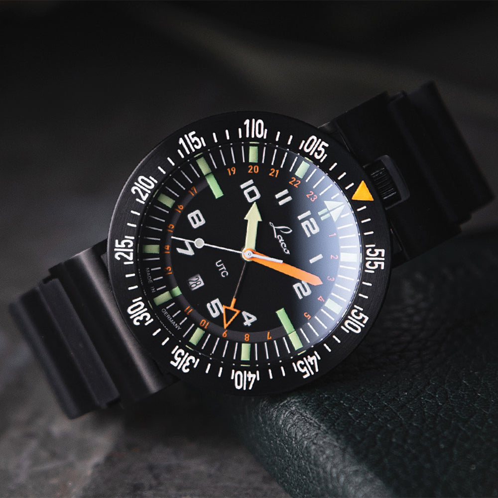 Squad Atacama UTC Quartz 46mm Black Watch with Rubber Strap - Perfect for Outdoor Adventures, Travel & Everyday Wear