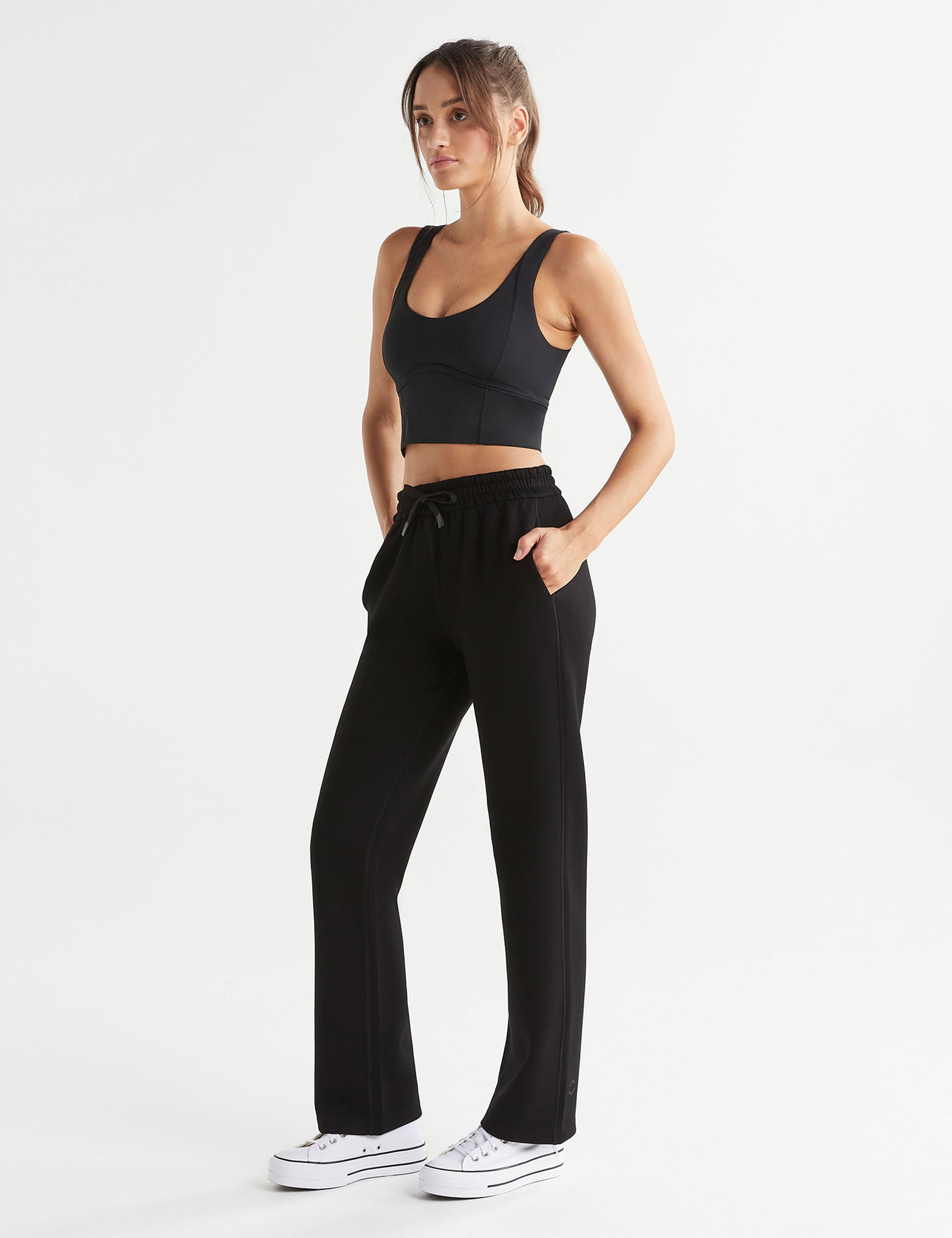 Aimie Relaxed Fit Jogger Pants for Women - Soft Comfortable Casual Lounge Pants - Black - Perfect for Yoga, Running, Travel & Home Wear